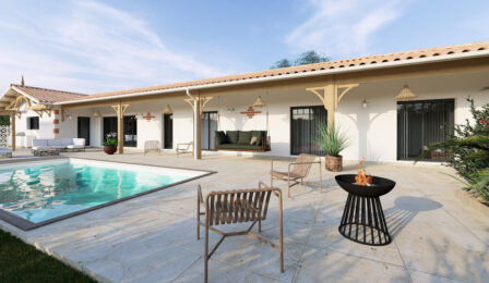 votre maison de 175m2 sur un terrain de 785m2 sur la commune de Le Porge au prix de 636500&euro; avec Alpha Constructions